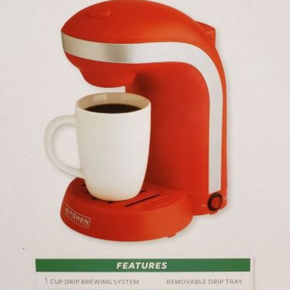 Kitchen Selective Single Serve Coffee Maker, RED